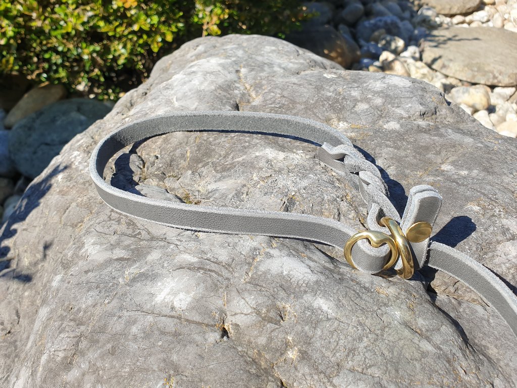 Retriever-Leine aus Softleder 280 cm mit Messing