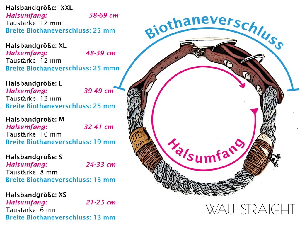 Schnallenhalsband aus Tau und US-Biothane®
