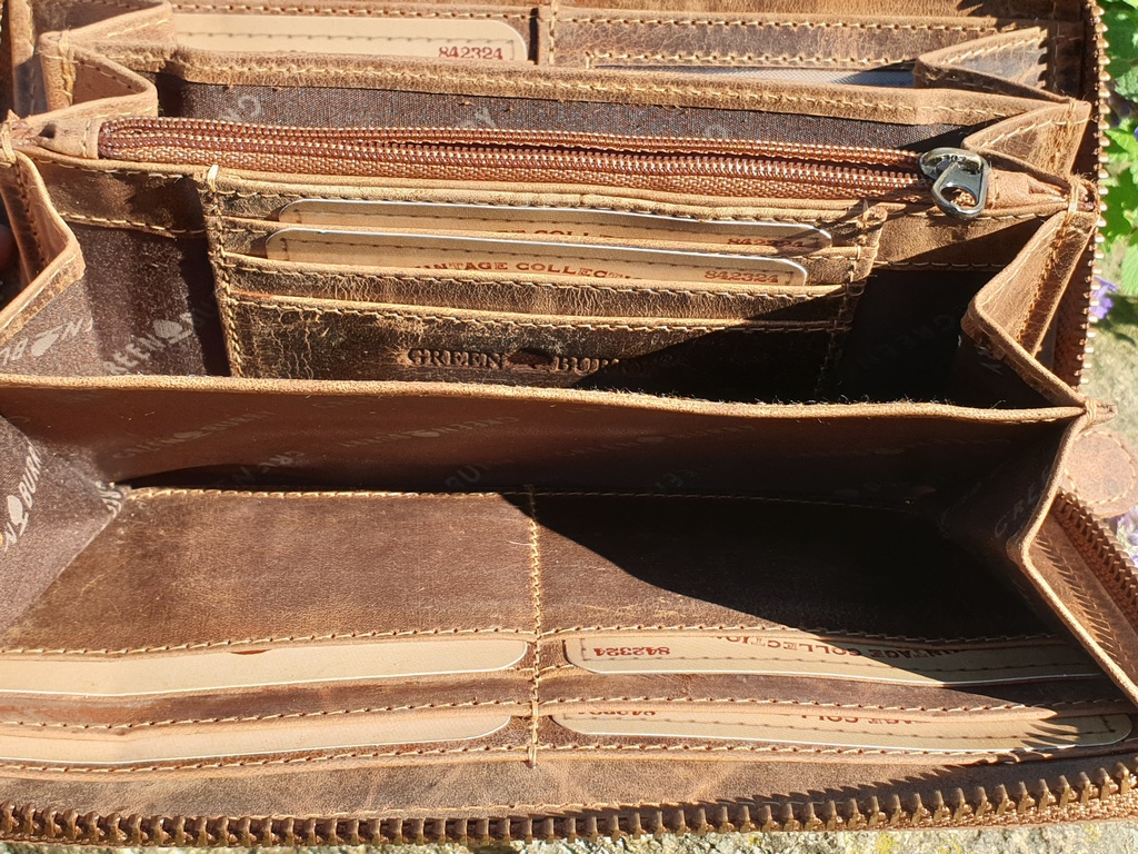 Vintage Langbörse + RFID-Schutz