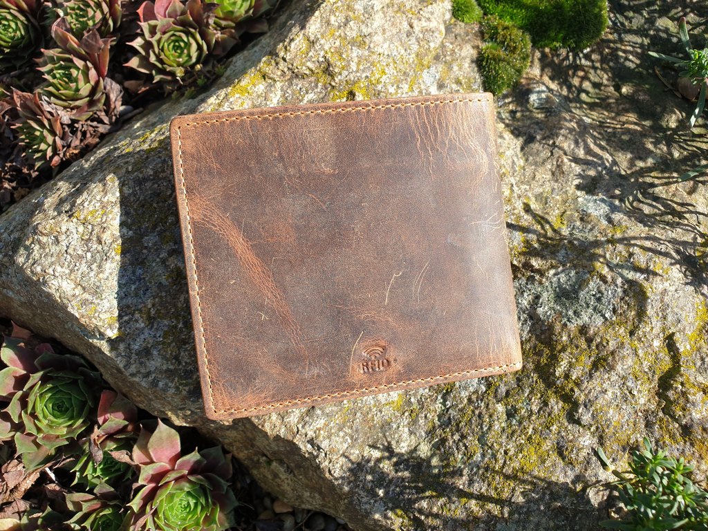 Vintage  Börse quer + RFID-Schutz