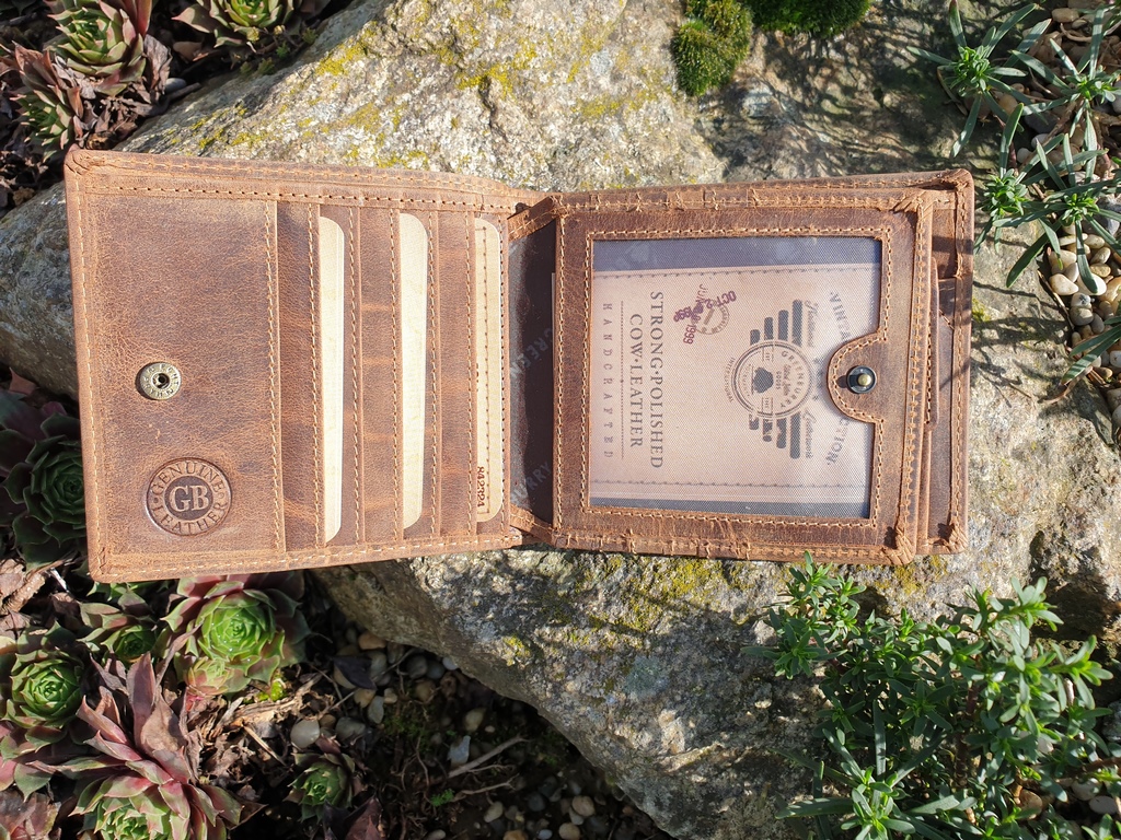 Vintage  Börse quer + RFID-Schutz