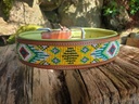 Lederhalsband Aztec Yellow