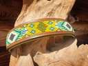 Lederhalsband Aztec Yellow