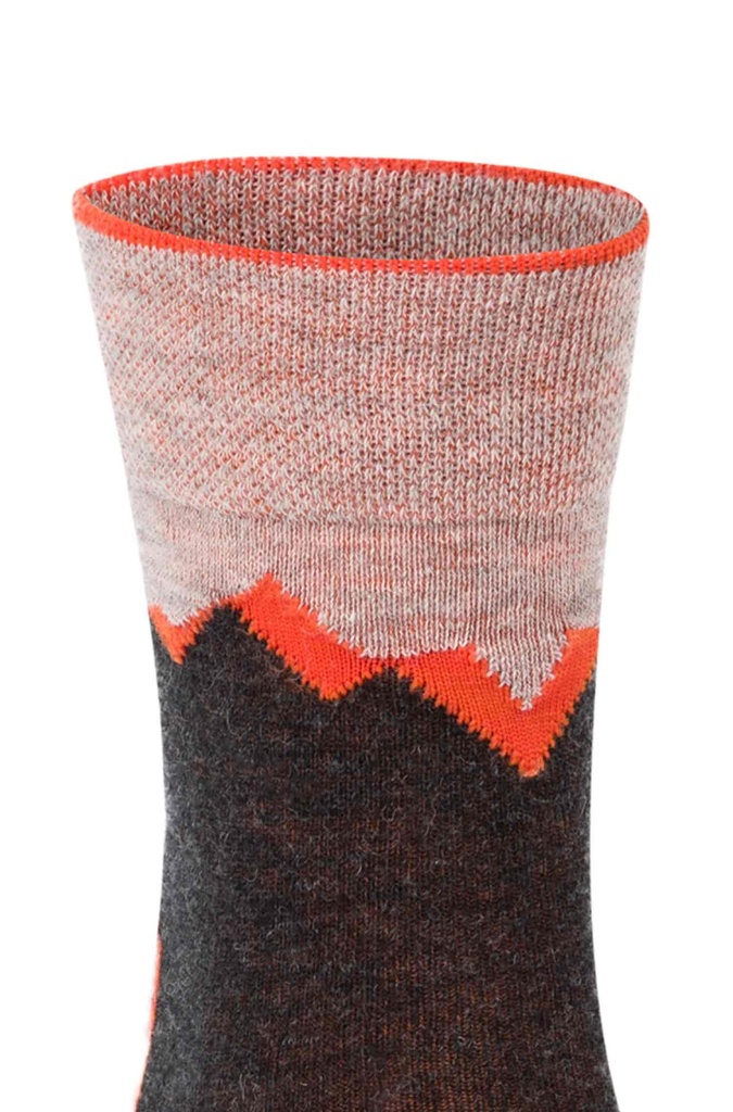Alpaka Premium Wandersocken Orange