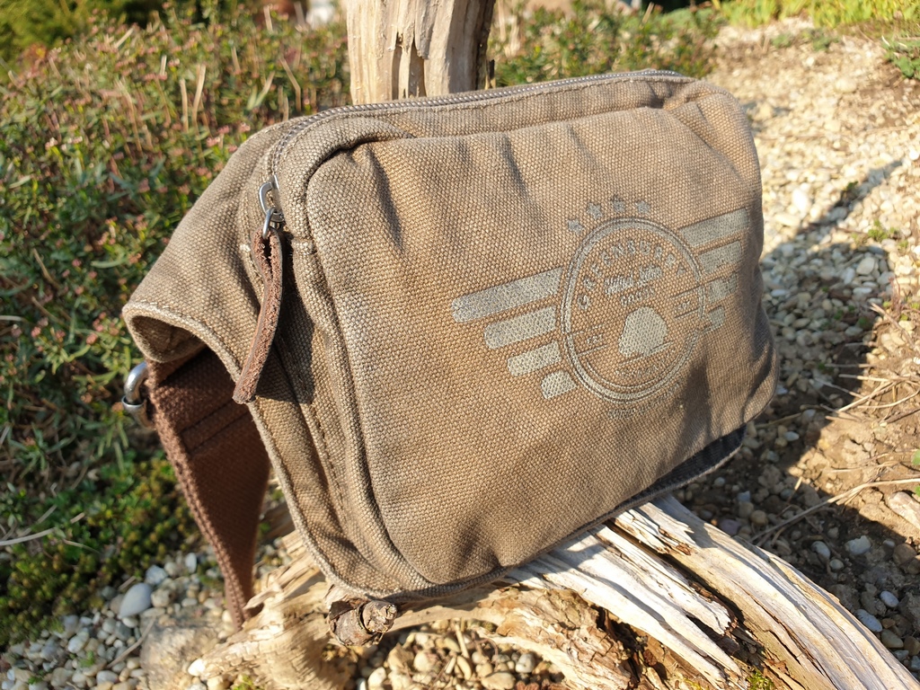 Vintage Aviator Hüfttasche Khaki