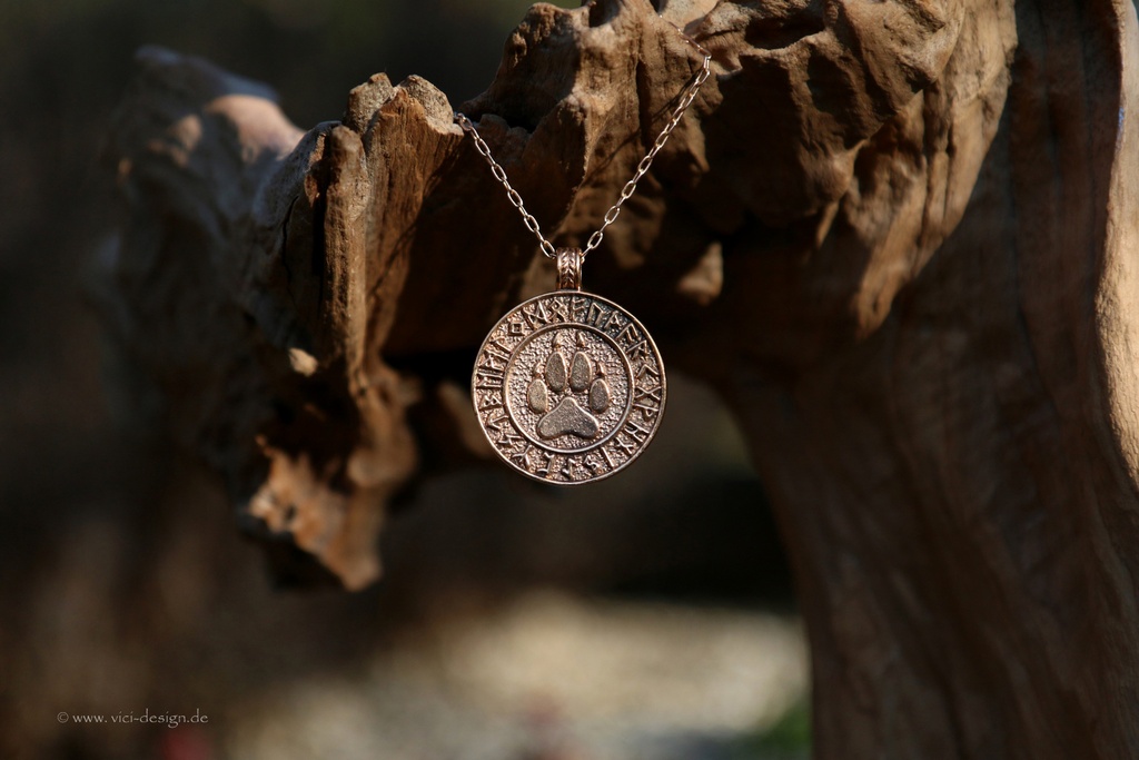 Pfotenanhänger Bronze