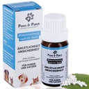 Hellblau-weiße Pappverpackung mit braunen Glasfläschen davor, die die zwei verschiedenen Blütenmischungen beinhalten