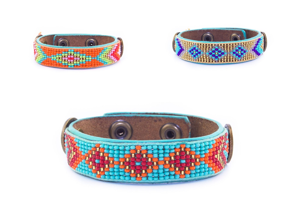 Perlen Leder Armband