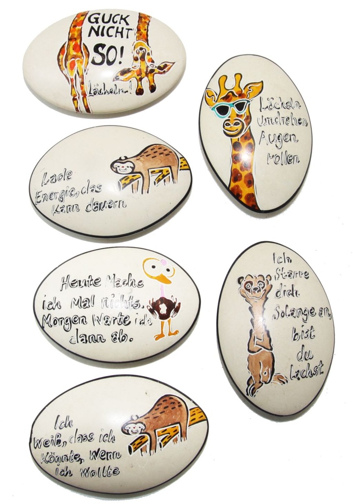 Witzige Handschmeichler aus Speckstein