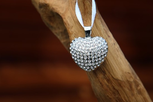 [KD-1757] Herz aus Edelstahl Anhänger