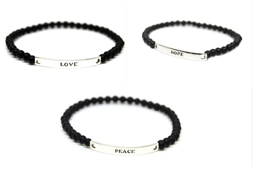 [P0029363] Armband-Triologie Black Pearl Onyx SET