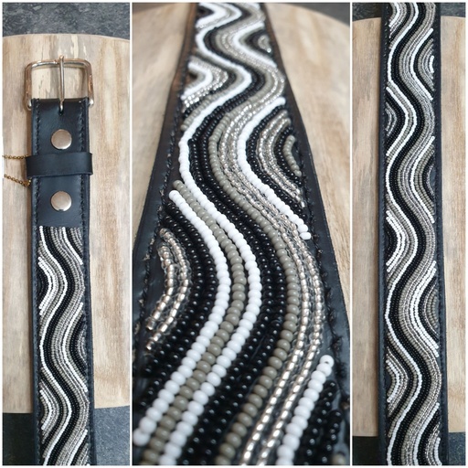 [TKCB-SoGW-32"] TKC Gürtel Shades of Grey Waves 34 "