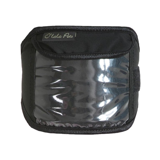 schwarze Manschette mit Klettverschluss für den Arm, um Startnummern aufzunehmen