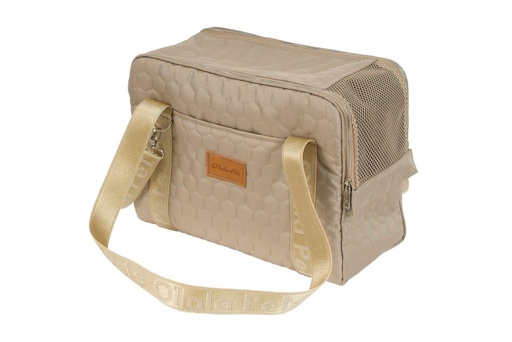 beige Tragetasche für kleine Hunde mit Schulterriemen