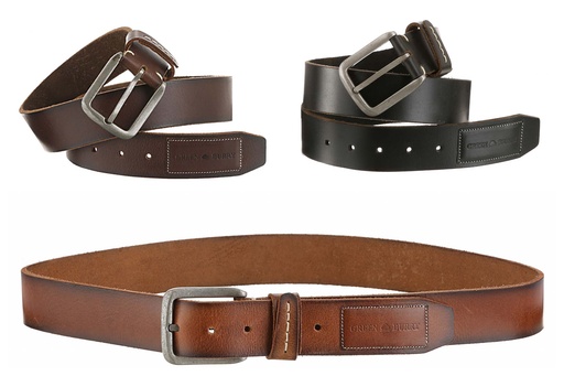 Ledergürtel in drei Farben